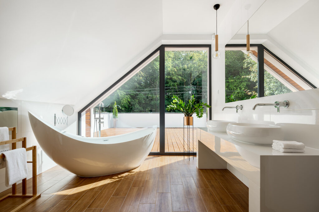 Picture of an attic bathroom